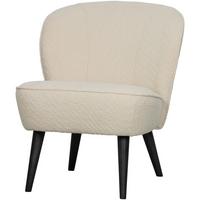 Sessel Sara Creme - Creme/Schwarz, Design, Holz/Textil (59/71/70cm) - Livetastic