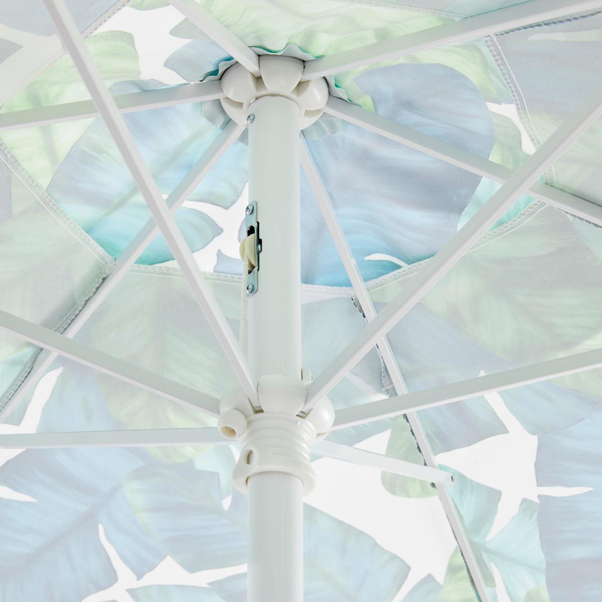 PARASOL PRZECIWSŁONECZNY PATRICIA - zielony/biały, Modern, tworzywo sztuczne/metal (200cm) - Bessagi Garden