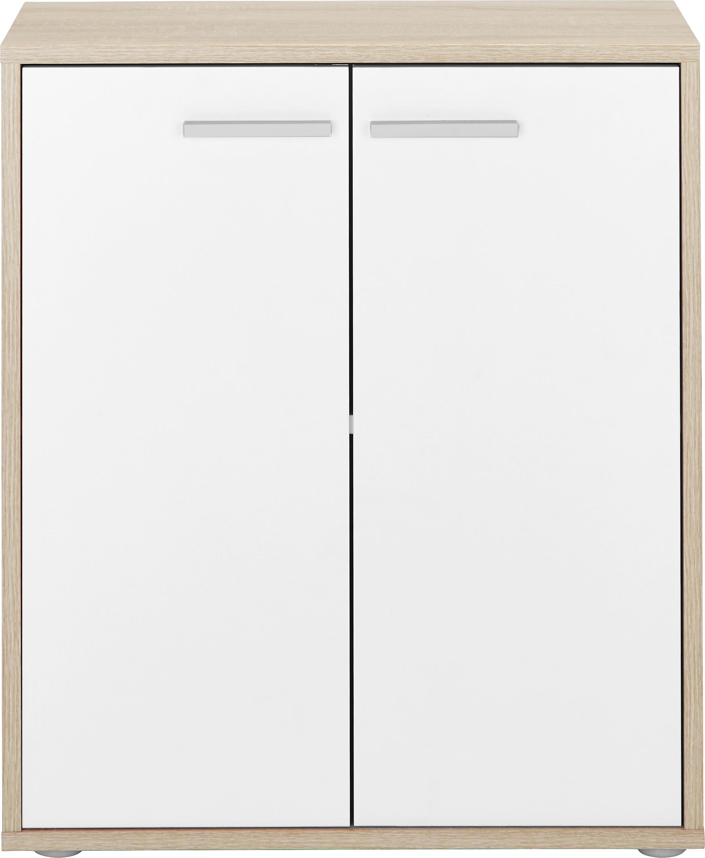 Komód 2 Ajtós Tölgy-fehér Szín Andrea - Sonoma tölgy/fehér, Konventionell, faalapú anyag (60/70/30cm) - Best Price