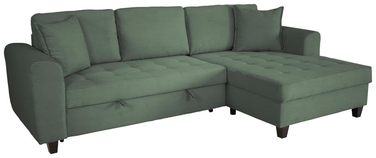 Kutna Garnitura Moritz - tamno zelena, Trend, tekstil (265/155cm) - Modern Living