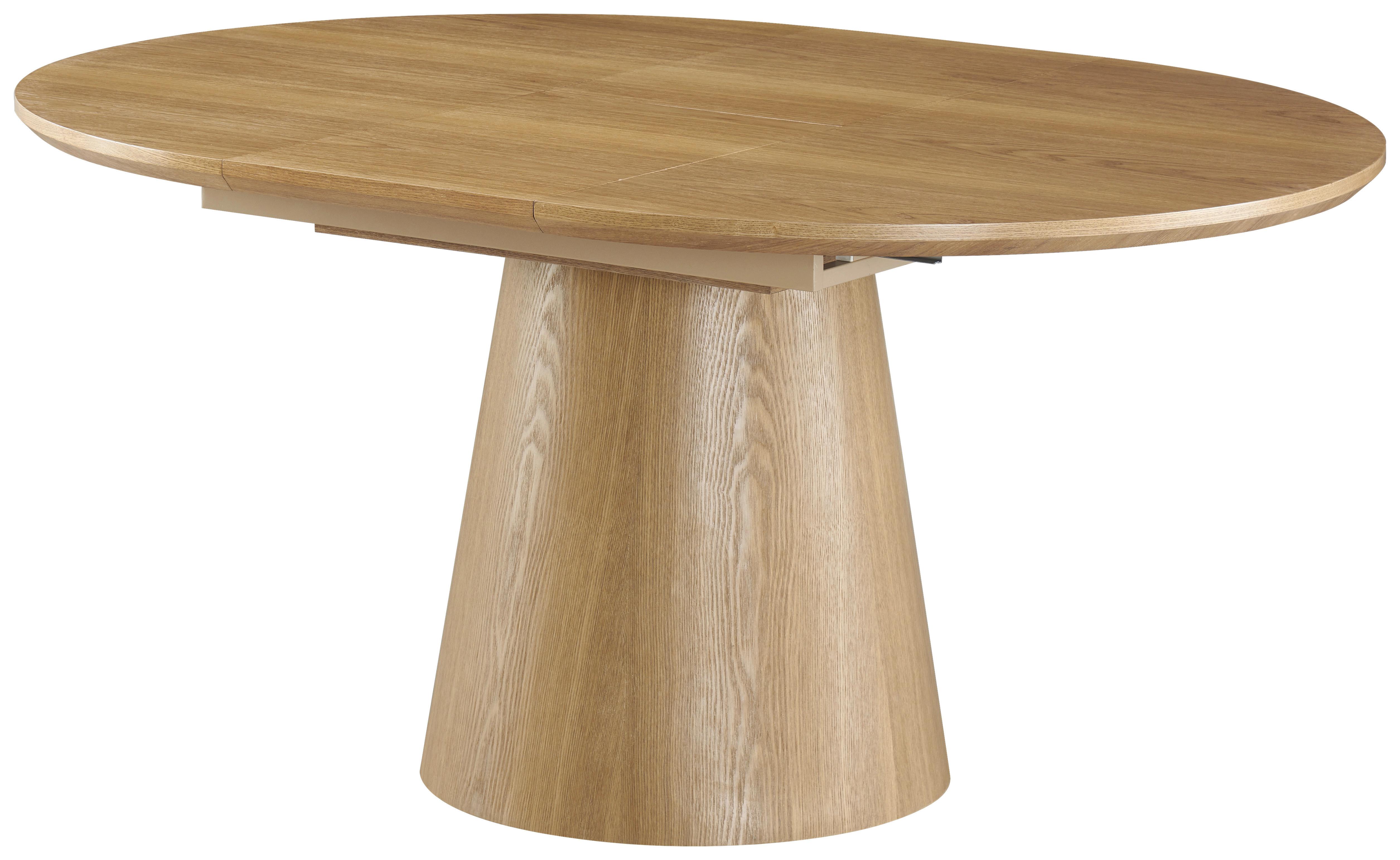 STÓŁ DO JADALNI LIO - kolor dębowy, Konventionell, materiał drewnopochodny/drewno (120-160/120/76cm) - MID.YOU