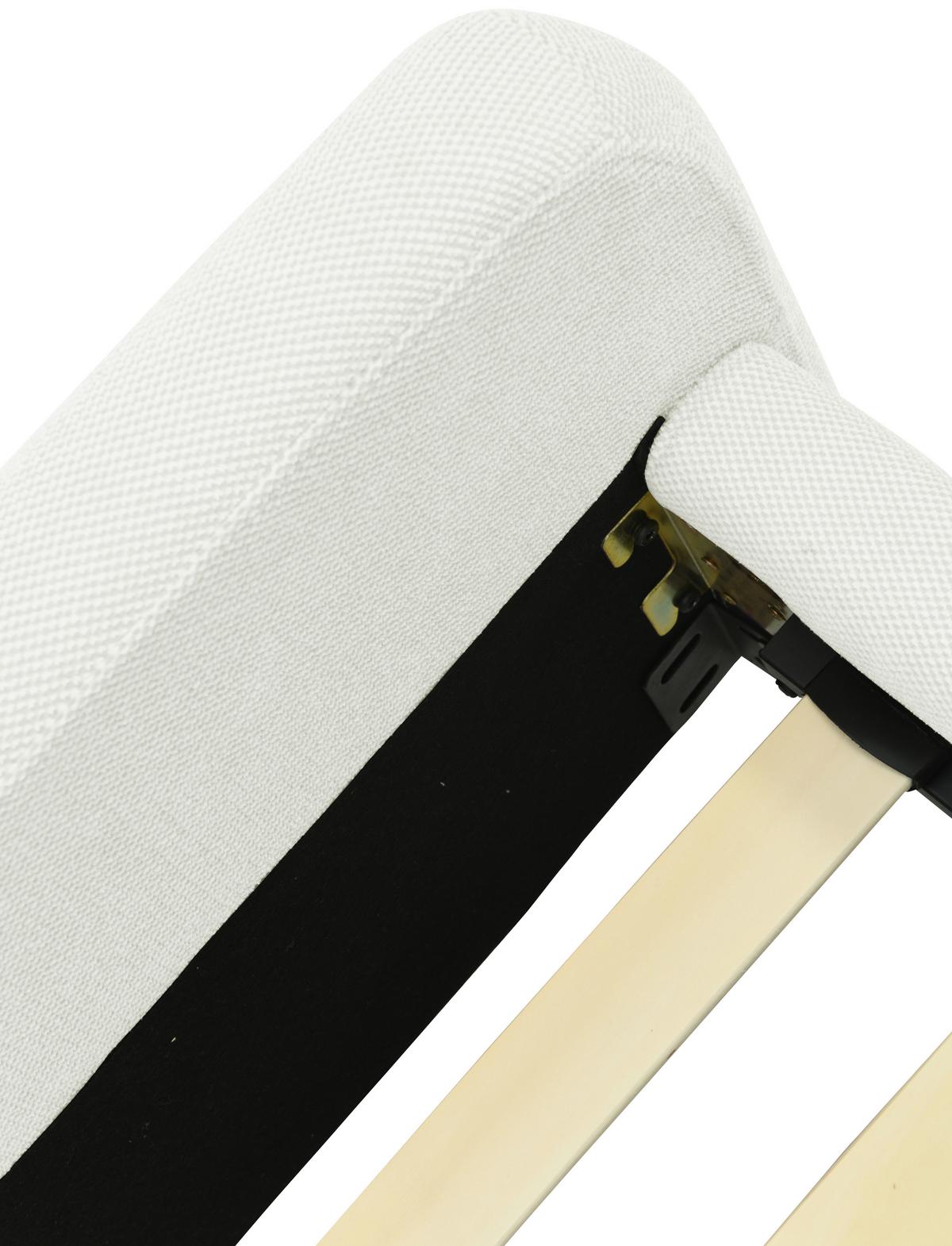 Oblazinjena Postelja Pipe, Bela, 180x200cm - barve hrasta/bela, Design, kovina/tekstil (205/110/233cm) - Livetastic