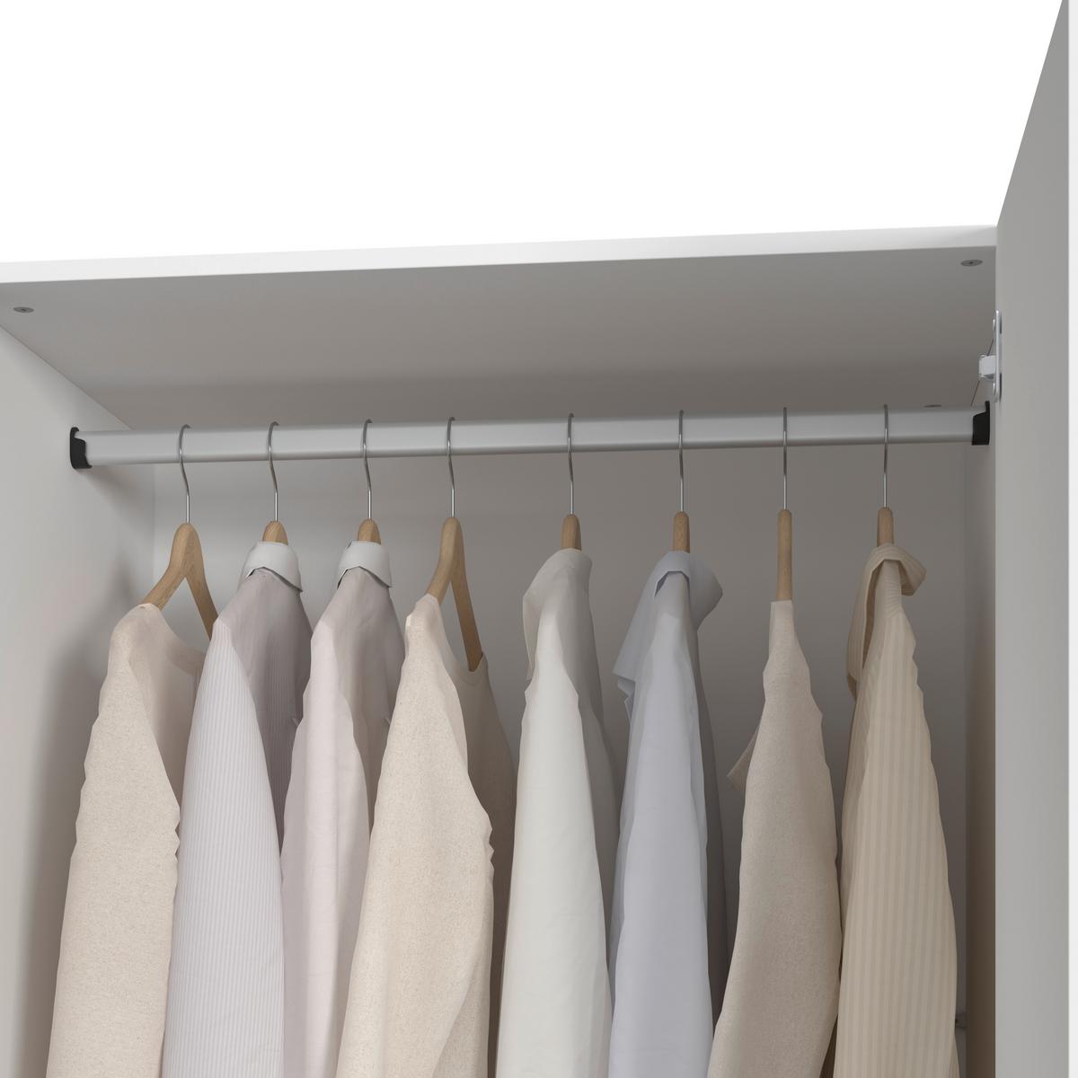 Drehtürenschrank Vivaldi -Exklusiv- - Weiss Hochglanz/Chromfarben, Konventionell, Holzwerkstoff/Metall (245/210/55cm) - Mömax