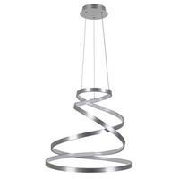 LED-Hängeleuchte Silvi Alufarben max. 40 Watt - Alufarben, MODERN, Kunststoff/Metall (50/120cm) - Mömax