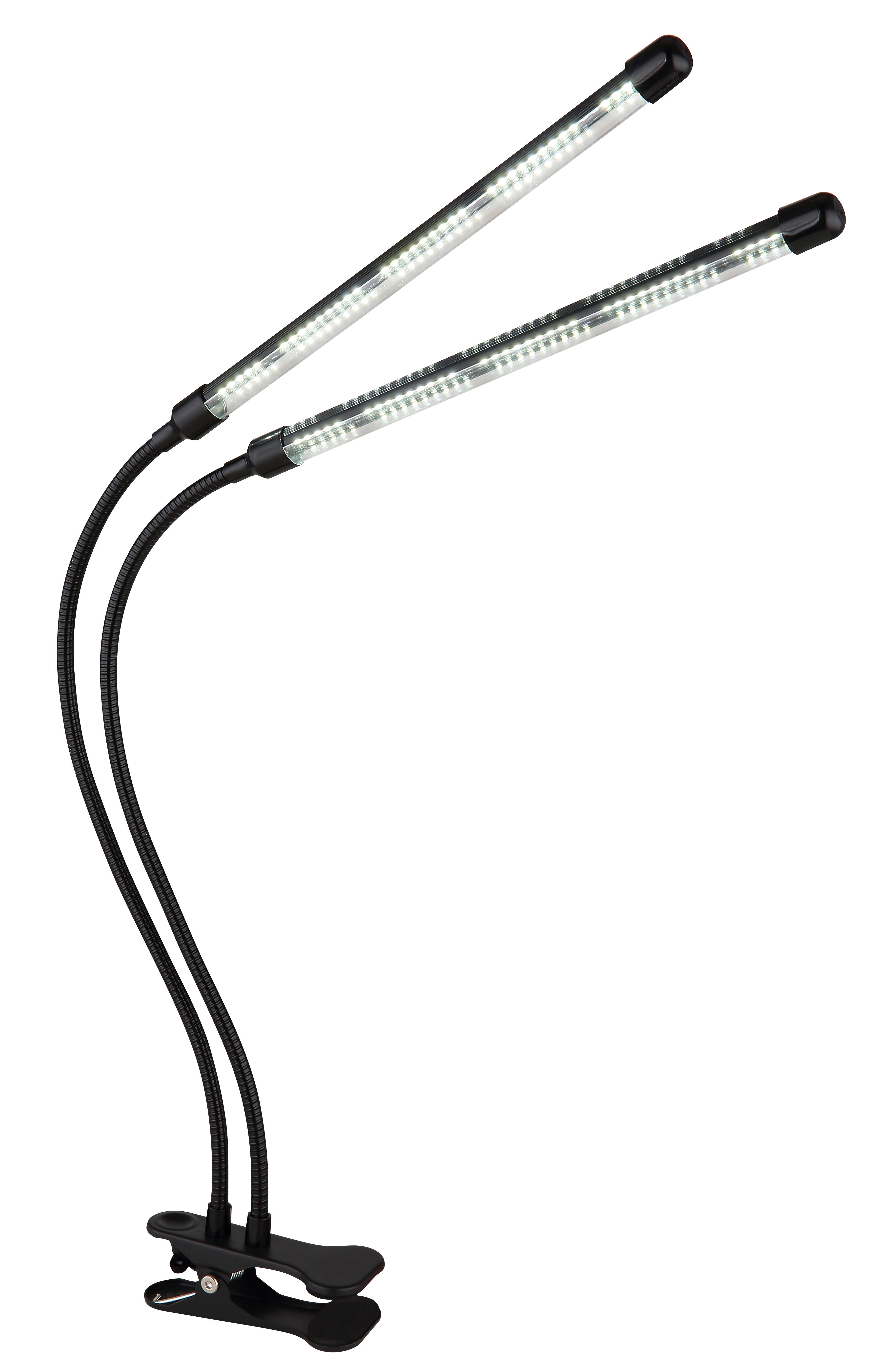 Led-svetilka S Sponko Treena - črna/prosojno, Konvencionalno, kovina/umetna masa (45/41/47cm) - Globo