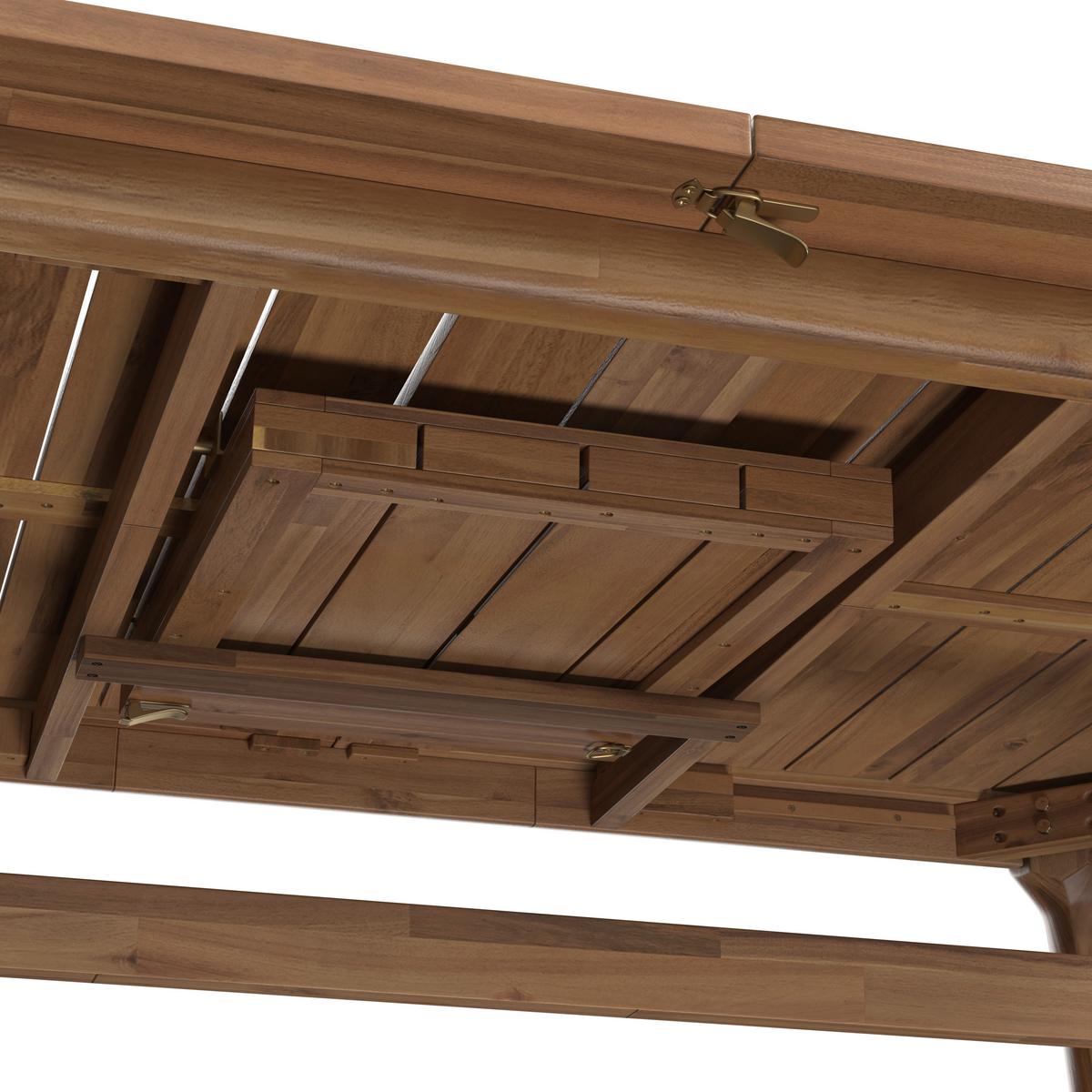 Vrtna Miza Nicola, Barva Oreha, 160-200x90 - barva oreha, Moderno, les (160-200/100/76cm) - Bessagi Garden