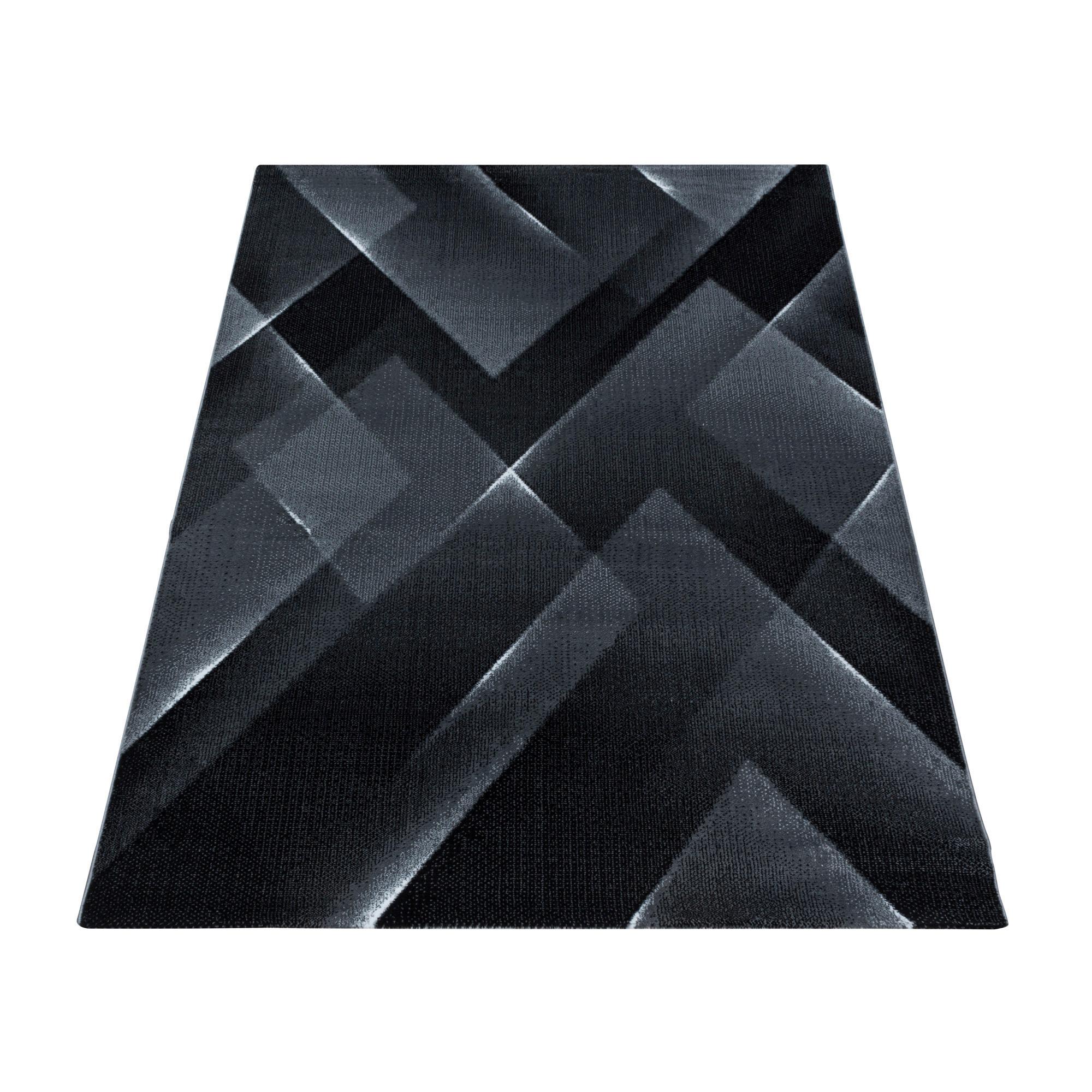 Webteppich Costa Schwarz ca. 80x150cm - Schwarz, Design, Textil (80/150cm)