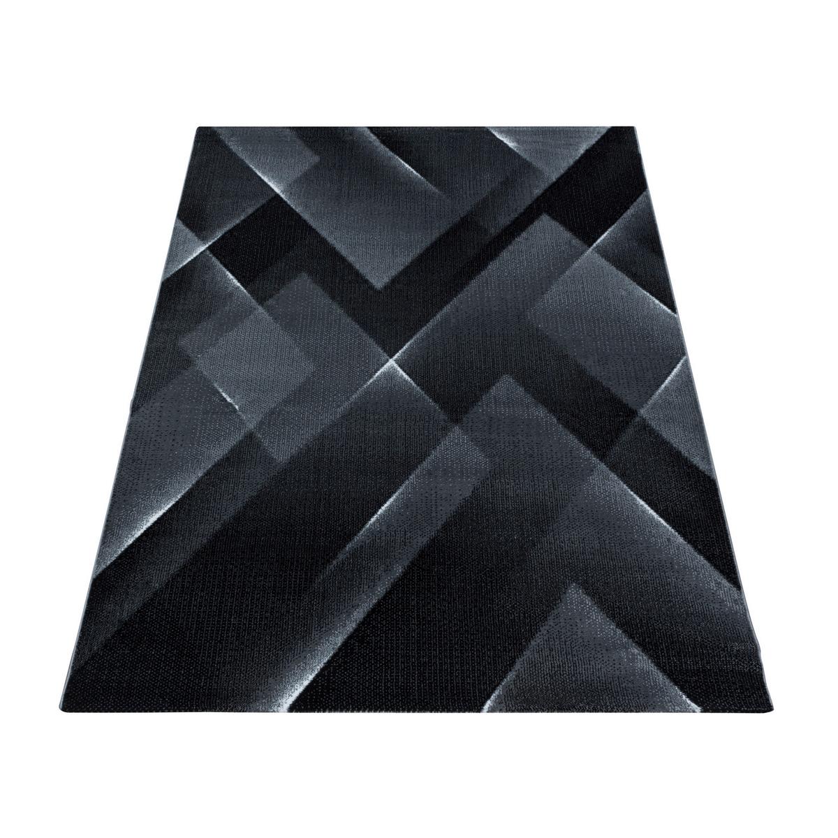 Webteppich Costa Schwarz ca. 80x150cm - Schwarz, Design, Textil (80/150cm)