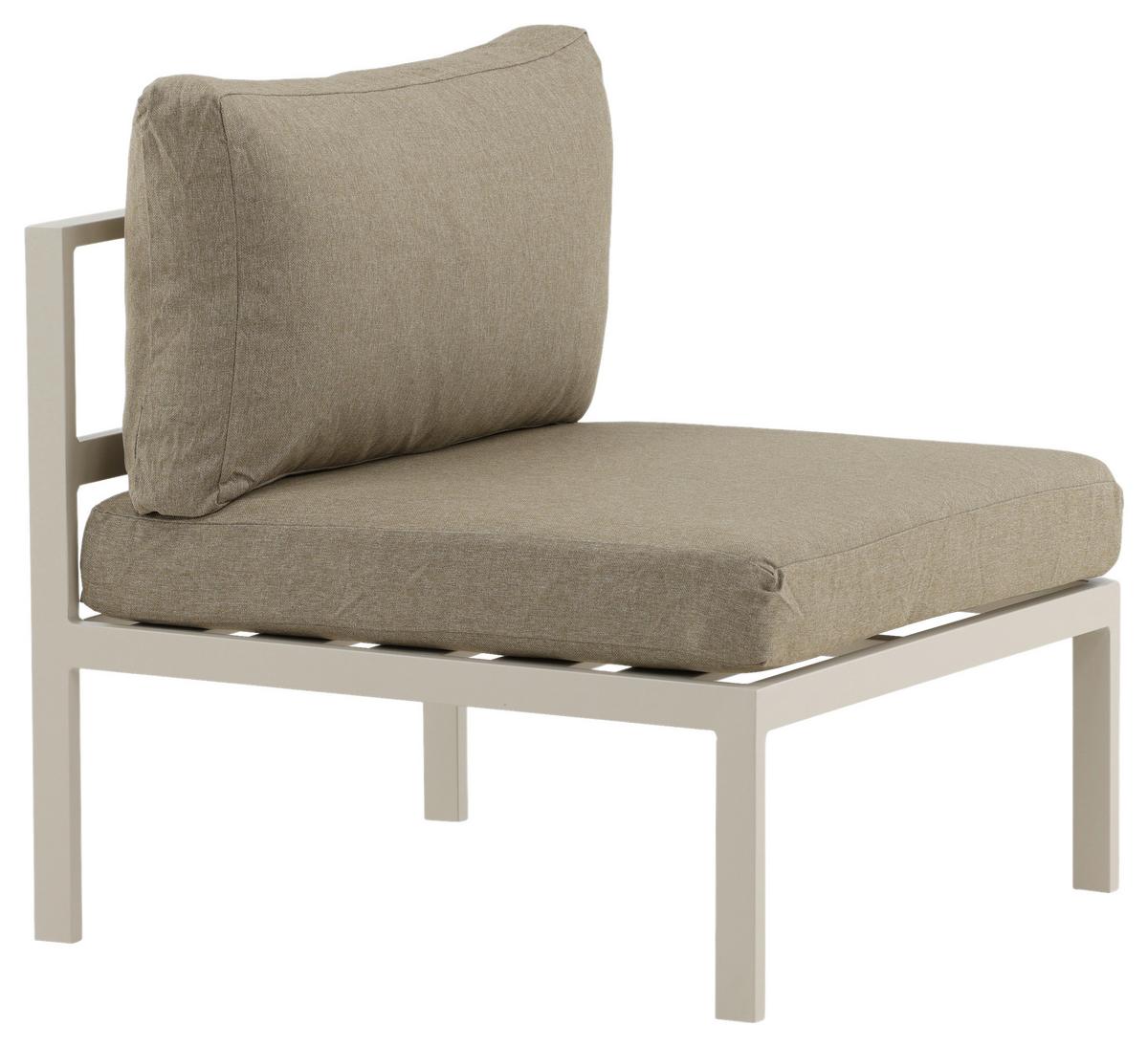LOUNGESESSEL COPACABANA - Beige/Grau, KONVENTIONELL, Metall (70/65/74cm) - Gardenson