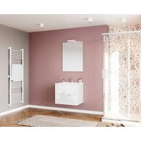 MASCĂ PENTRU LAVOAR IRIS - alb lucios intens/antracit, Modern, material pe bază de lemn (60/51/46cm)