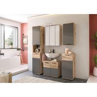 Dulap Cu Oglindă Mason - culoare lemn stejar/gri, Modern, sticlă/material pe bază de lemn (60/77/18,2cm) - MID.YOU