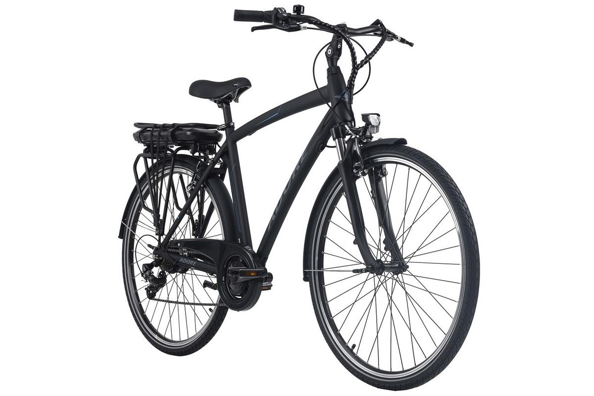Elektrofahrrad Alu-city Herren Adore 28" 113e - Schwarz, Design, Metall - Atrigo