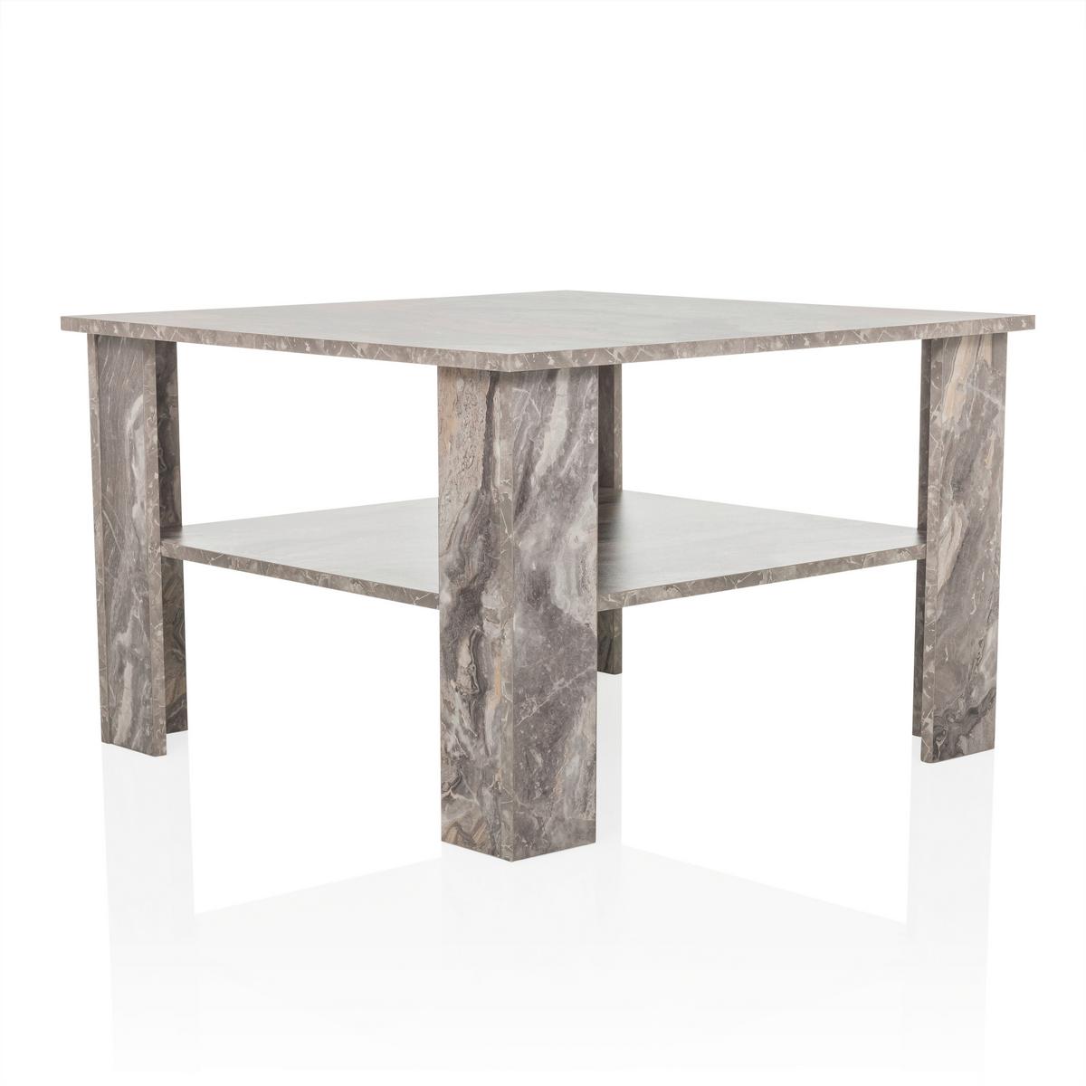 Klubska Miza Bismo, Siva - siva, Moderno, leseni material (70/70/45cm) - MID.YOU