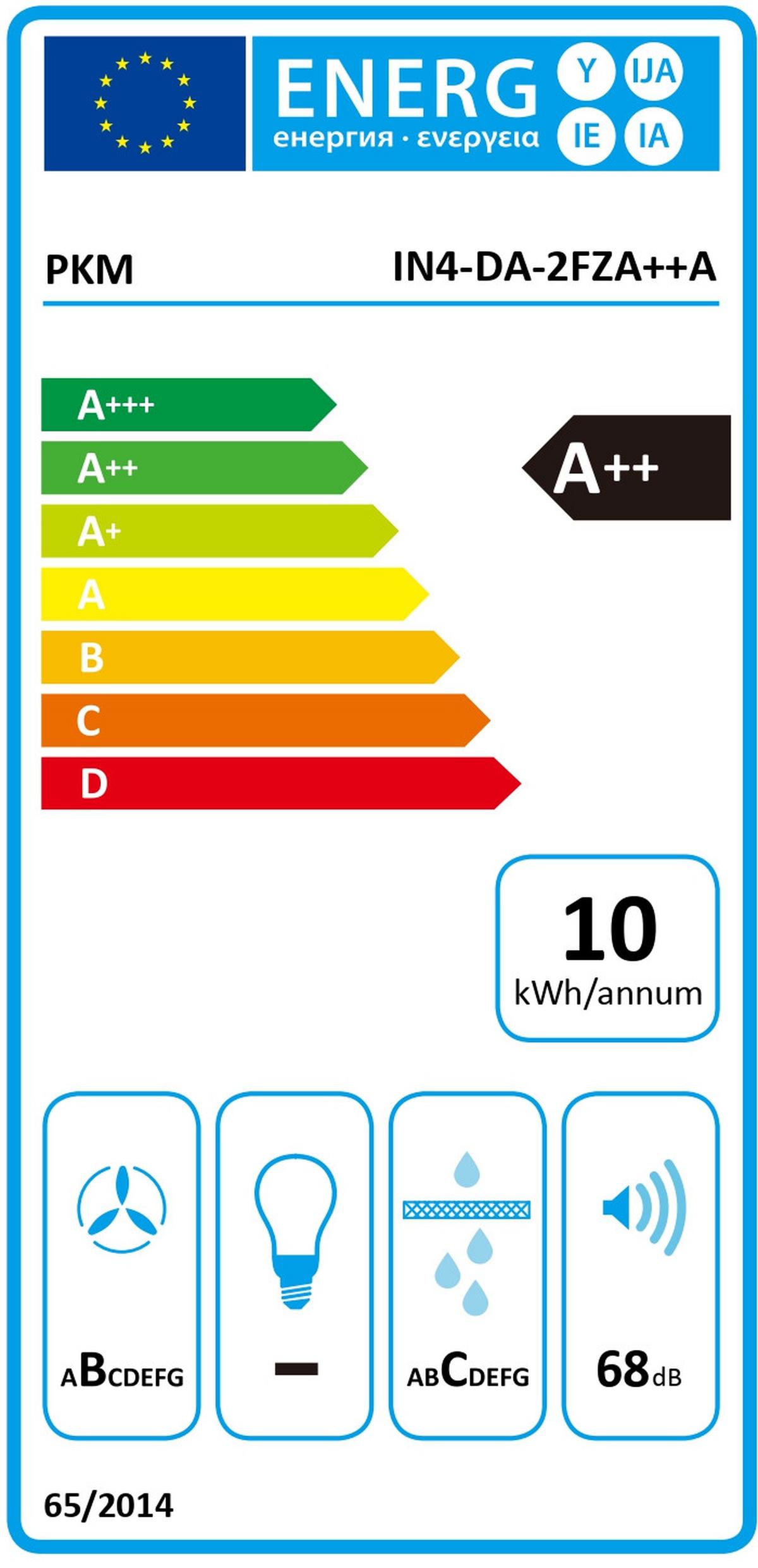 Kochfeld-Dunstabzug-Kombi IN4-DA-2FZA+W - Schwarz, MODERN, Metall (90/24.50/52cm) - PKM