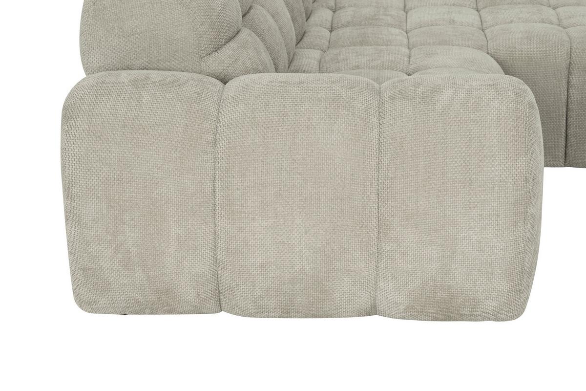 Wohnlandschaft Roma Grau - Schwarz/Grau, MODERN, Holz/Kunststoff (264/91/110/161cm) - Premium Living