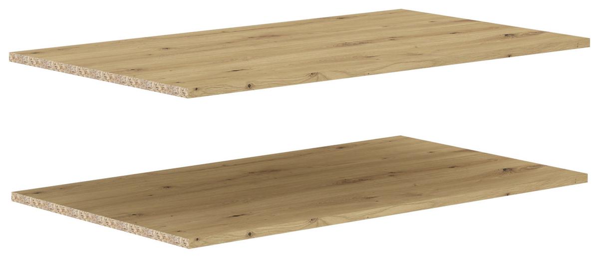 Einlegebodenset Milos Eiche Artisan, 2-teilig - Eiche Artisan, MODERN, Holzwerkstoff (88/1,6/50cm) - Mömax