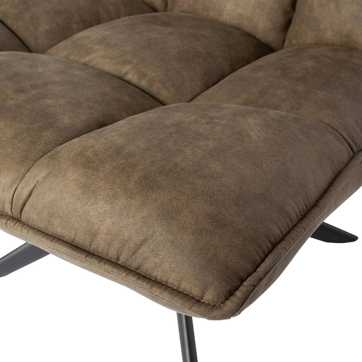 Sessel Jouke Grün B: 70cm - Schwarz/Grün, Design, Textil/Metall (70/97/85cm) - Livetastic