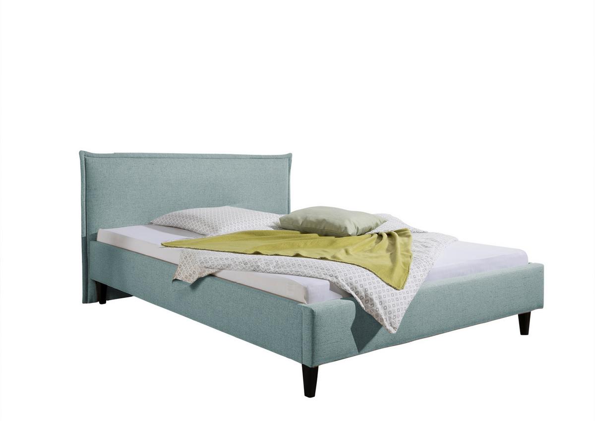 Polsterbett Roswell Petrol ca. 100x200 cm - Petrol/Schwarz, MODERN, Holz/Textil (100/200cm) - Livetastic