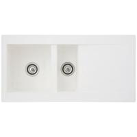 Einbauspüle Denver ca. 100x20x50 cm Weiß - Weiß, Trend, Glas/Kunststoff (100/20/50cm) - Respekta