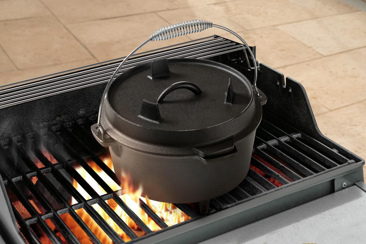 Dutch-Oven-Set Bernd Schwarz ca. 8 l - Schwarz, Konventionell, Metall (25/20cm) - Mömax