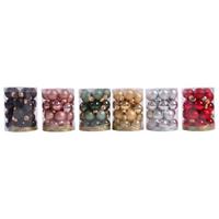 Christbaumkugel Anna diverse Farben - Dunkelgrün/Rot, Glas (3cm) - Mömax