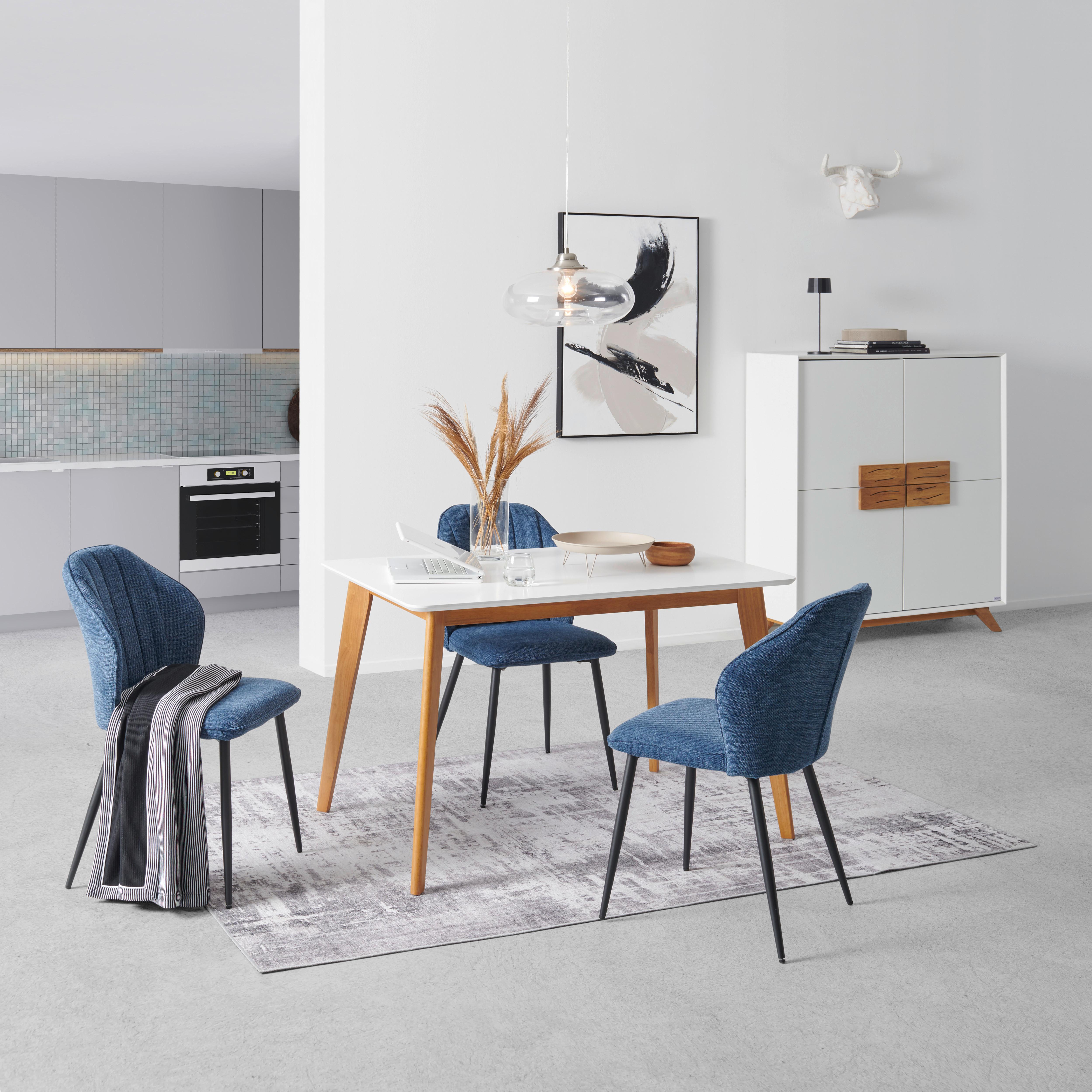 STÓŁ DO JADALNI ASTRID - kolor dębowy/biały, Design, drewno (120/80/76cm) - Livetastic