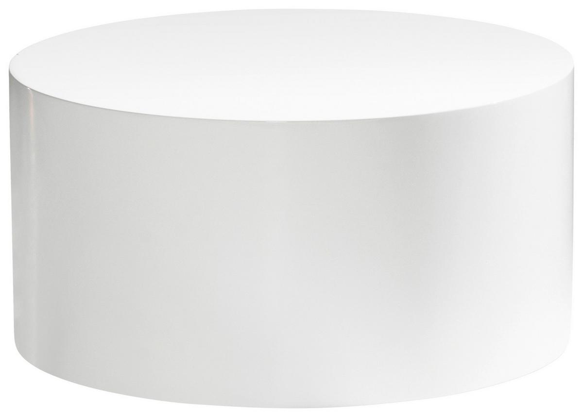 Klubska Miza Monobloc - bela/visoki sijaj, Trendi, leseni material (60/60/30cm) - Livetastic