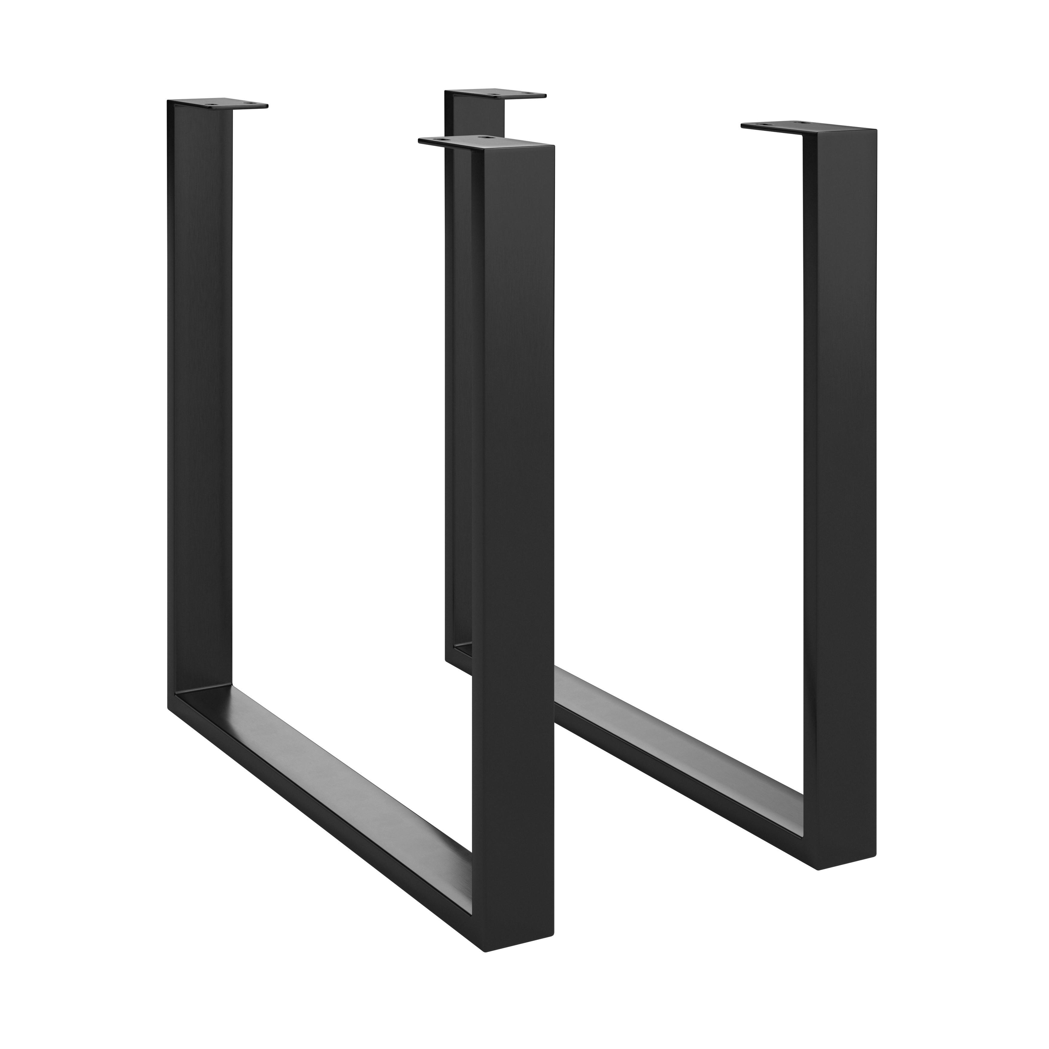 Tischgestell Noah Schwarz - Schwarz, Modern, Metall (78/72/7,5cm) - Mömax