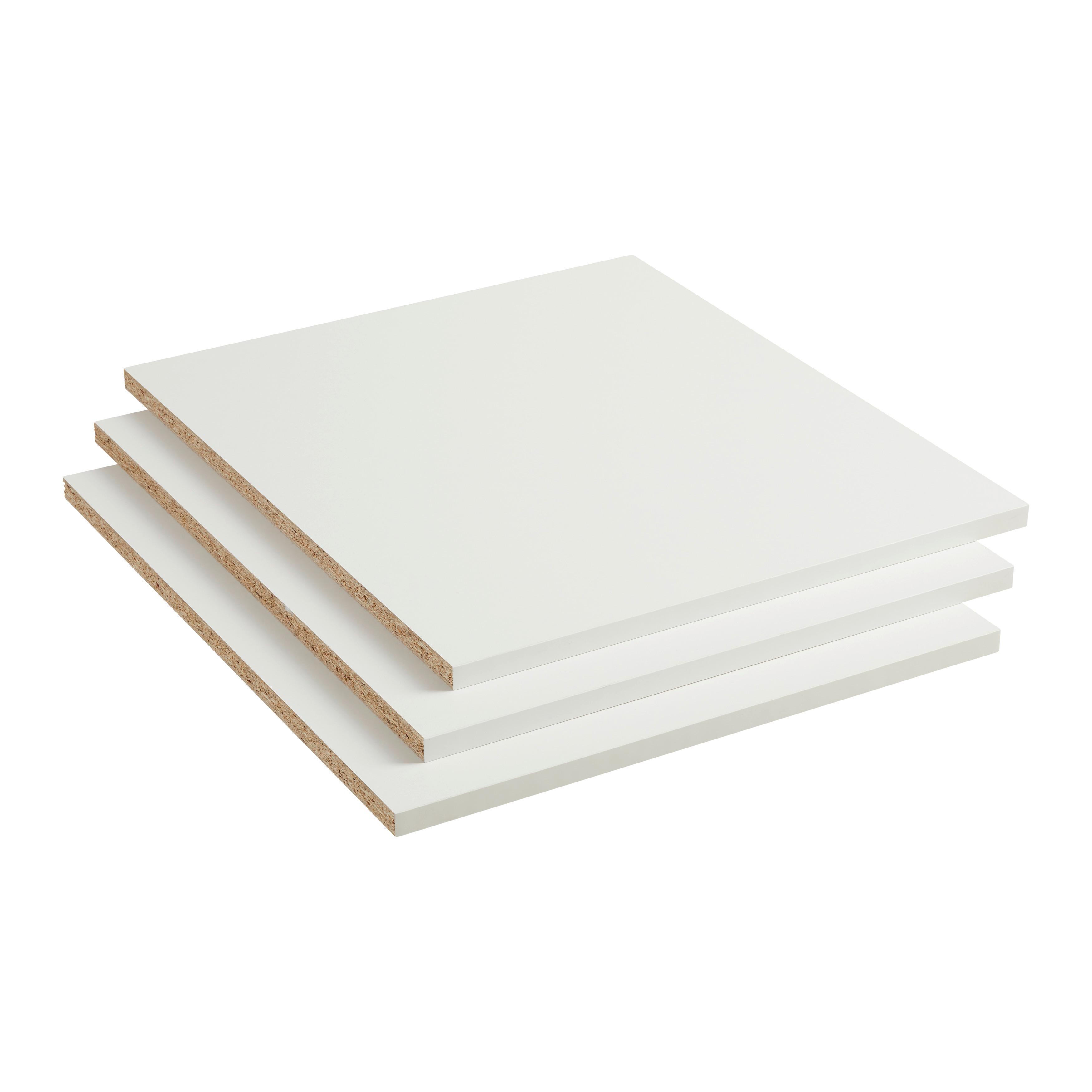 HYLLPLANSSET LASSE - vit, Klassisk, trämaterial (42,5/1,6/50cm) - Mömax