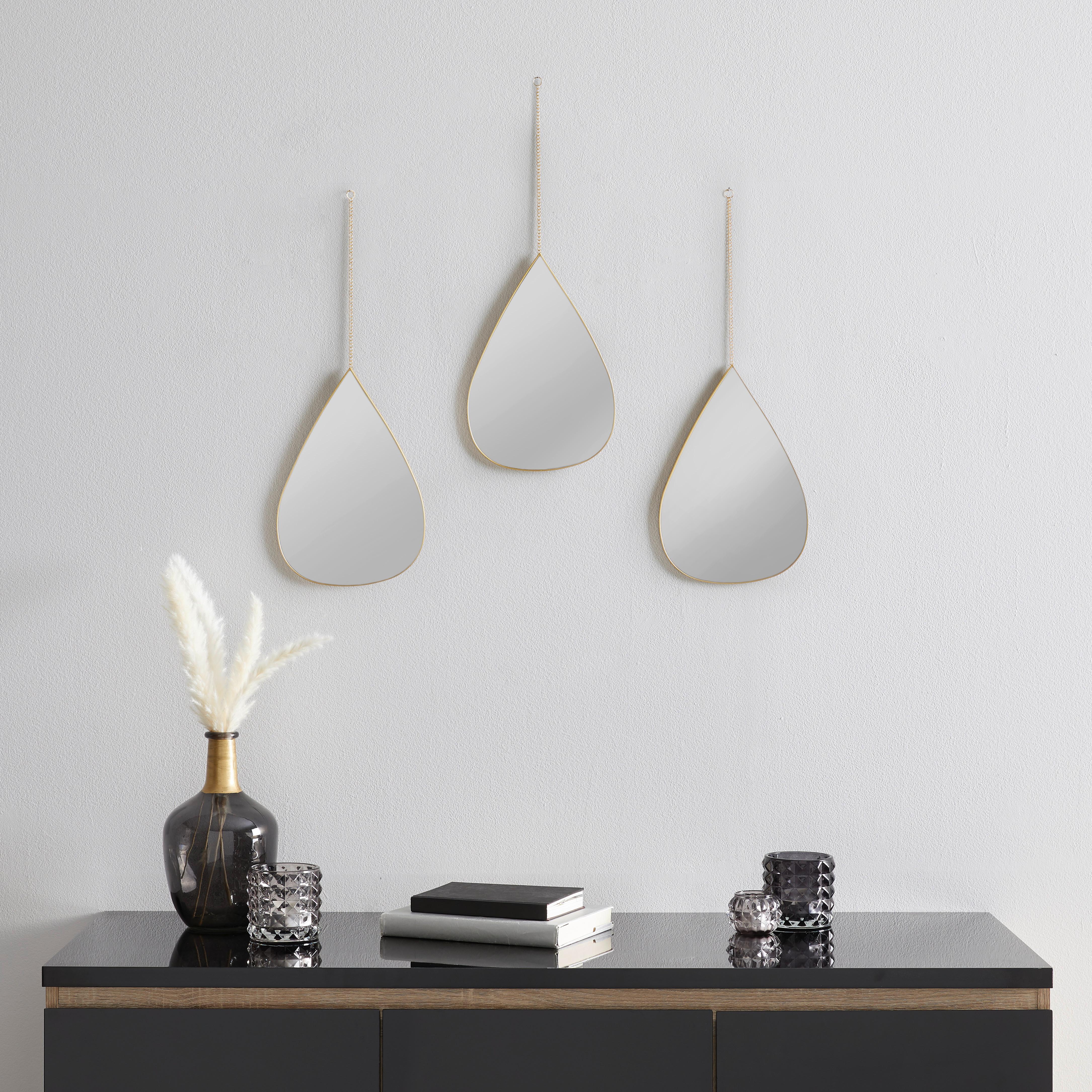 SPEGELSET MILENA GOLD -SB- - guldfärgad, Lifestyle, glas/plast (19/28/1,1cm) - Mömax