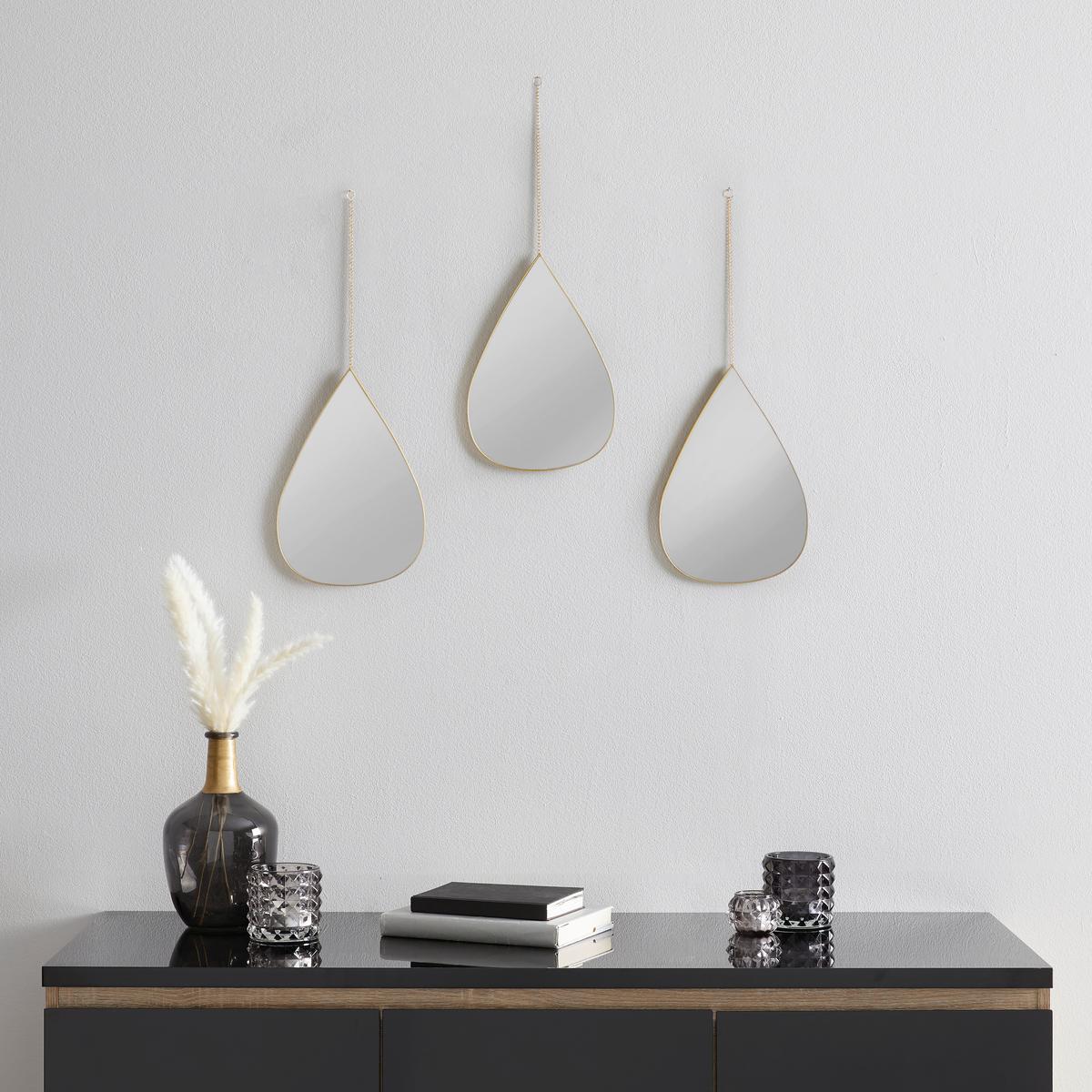 Set Ogledala Milena - zlatne boje, Lifestyle, staklo/plastika (19/28/1,1cm) - Modern Living