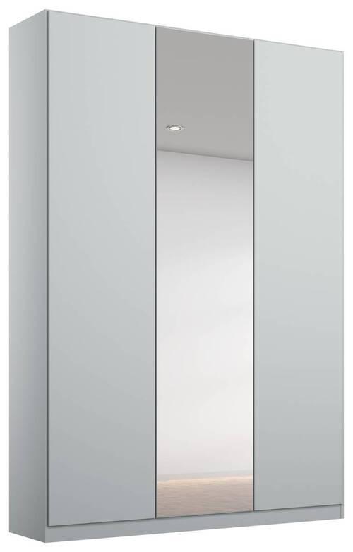 Dulap cu uși rotative ALABAMA - argintiu/gri deschis, Modern, material pe bază de lemn (136/229/54cm)