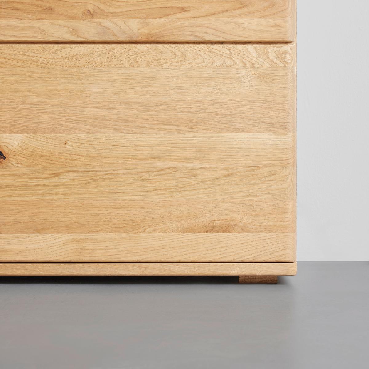 highboard in Wildeiche - Wildeiche/Schwarz, Konventionell, Glas/Holz (150/123/37cm) - Premium Living