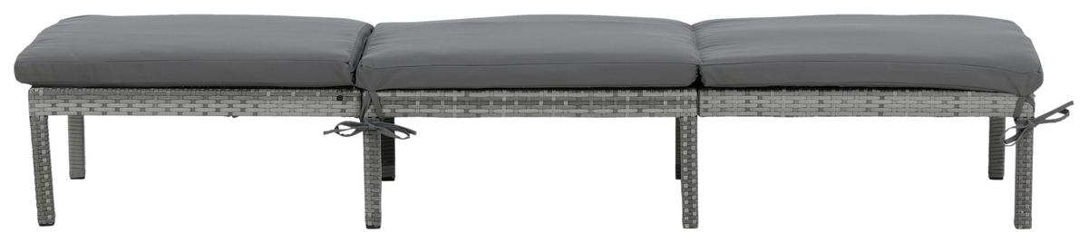 Gartenliege Bilbao ca. 59x84x198 cm Grau - Grau, KONVENTIONELL, Kunststoff/Textil (59/84/198cm) - Gardenson