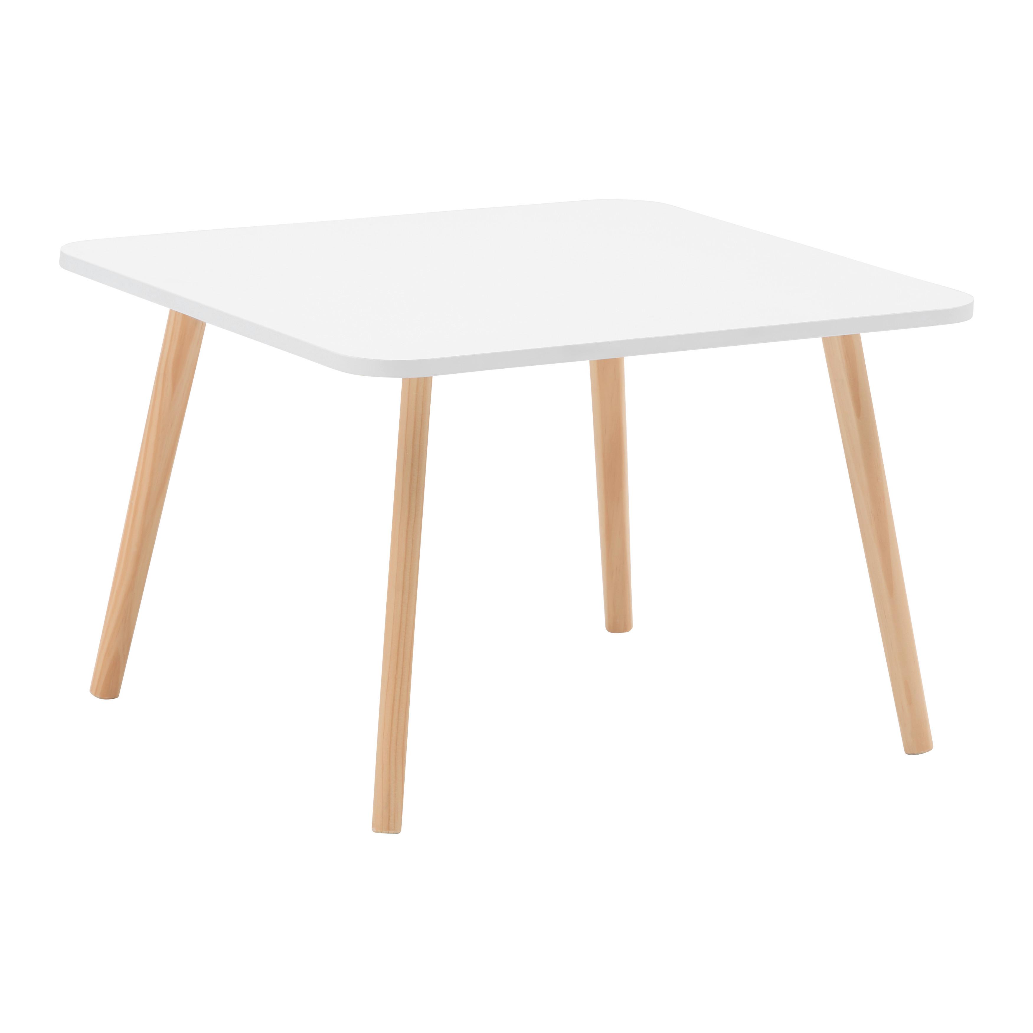 Dohányzóasztal Fehér Anouk - fehér/feketefenyő, Modern, faalapú anyag/fa (60/60/40cm) - Based