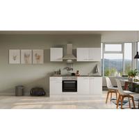 Kuhinjski Blok Lucca - bela/barve aluminija, Moderno, umetna masa/leseni material (210cm) - FlexWell