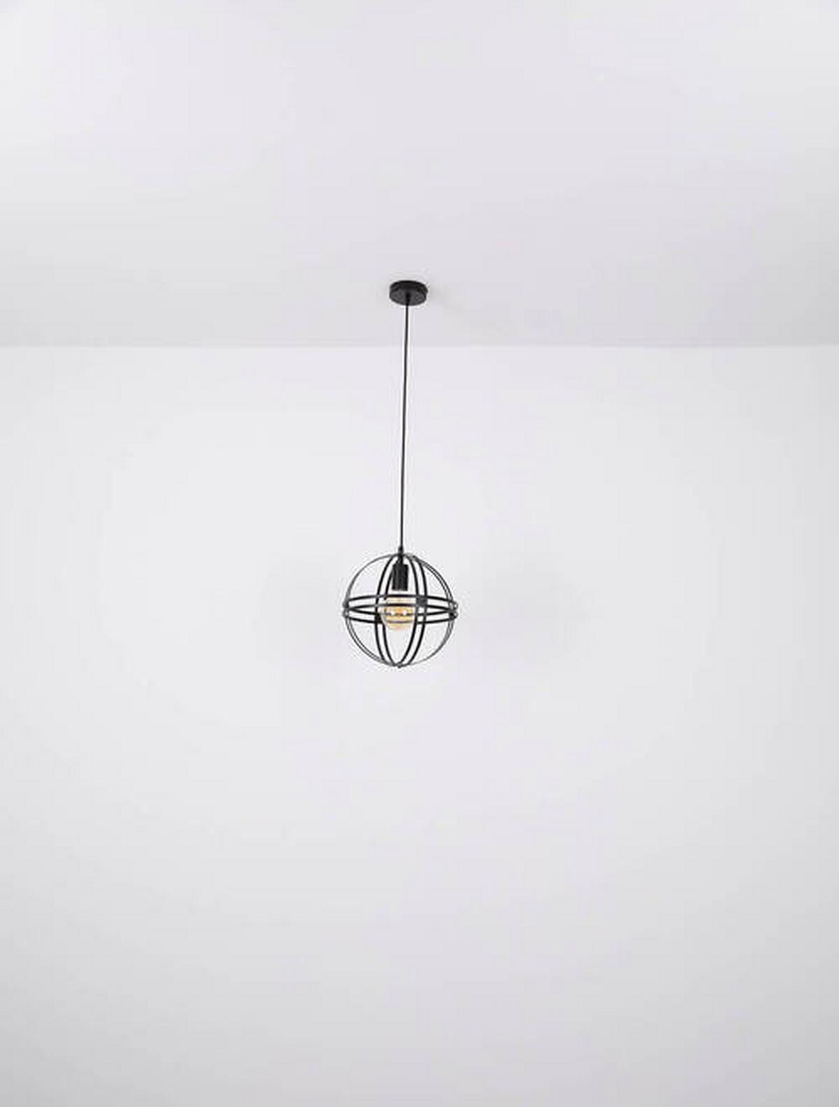 Hängeleuchte Tamara Schwarz matt max. 60 Watt - Schwarz, Design, Metall (40/120cm) - Globo