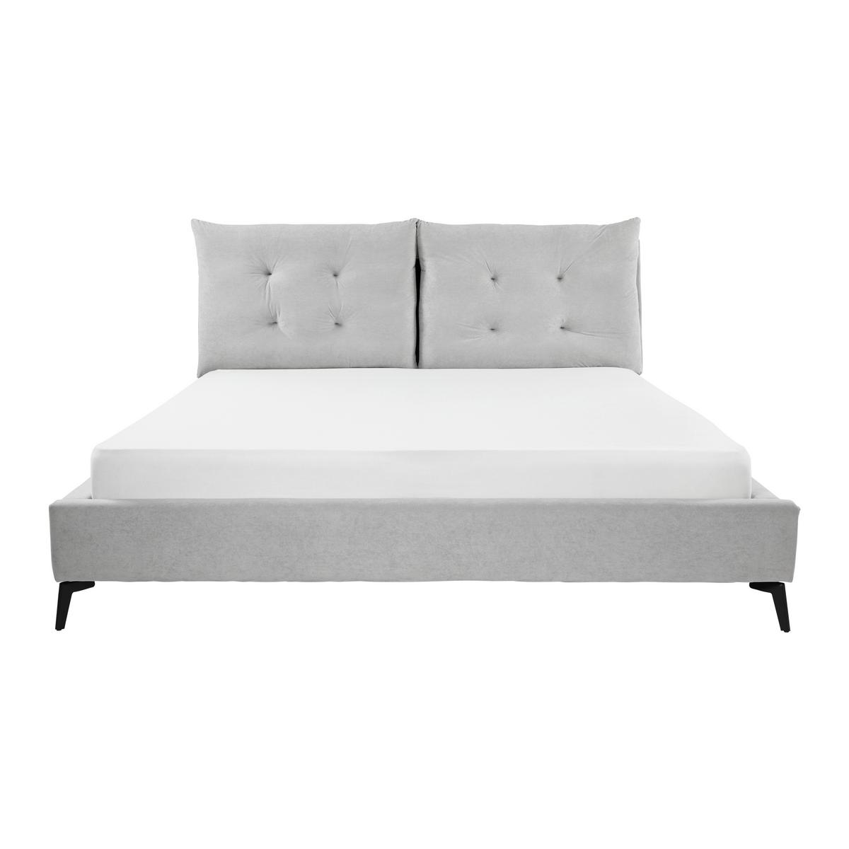 Pat tapițat gri deschis Dreamy cca 180X200 gri deschis - gri deschis, Modern, lemn/metal (180/200cm) - Bessagi Home