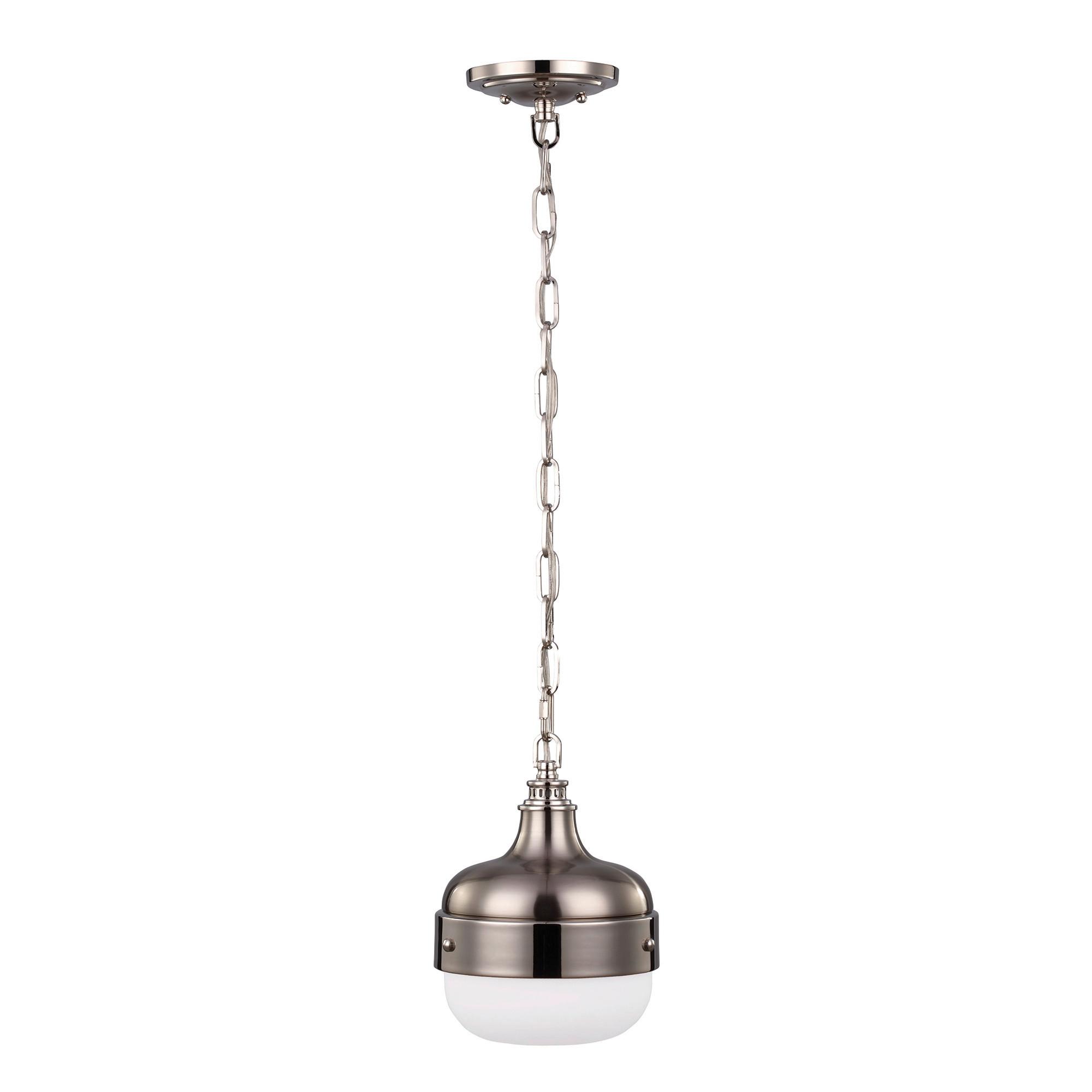 Viseća Svjetiljka Boja Nikla - boje nikla/boje oplemenjenog čelika, Konvencionalno, staklo/metal (20.3/43.2cm) - Elstead Lighting