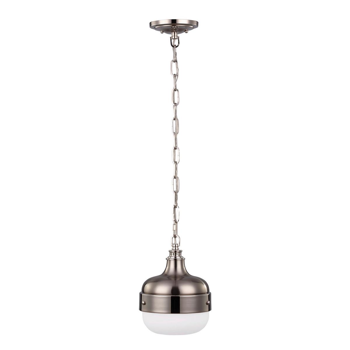 Viseća Svjetiljka Boja Nikla - boje nikla/boje oplemenjenog čelika, Konvencionalno, staklo/metal (20.3/43.2cm) - Elstead Lighting