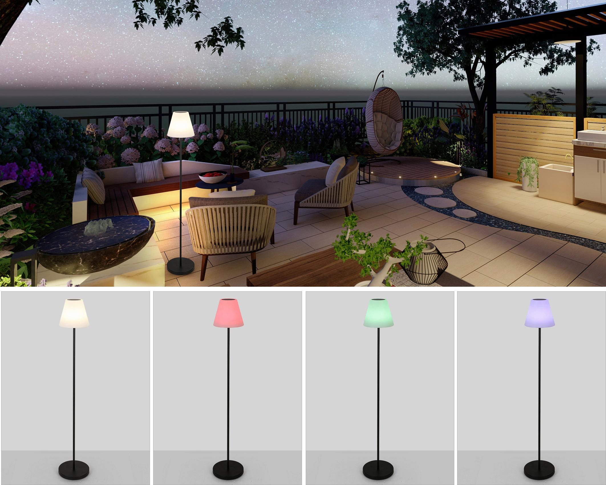 LED-Außenleuchte Jom max. 2,5 Watt - Schwarz/Weiß, MODERN, Kunststoff/Metall (25cm) - Modern Living