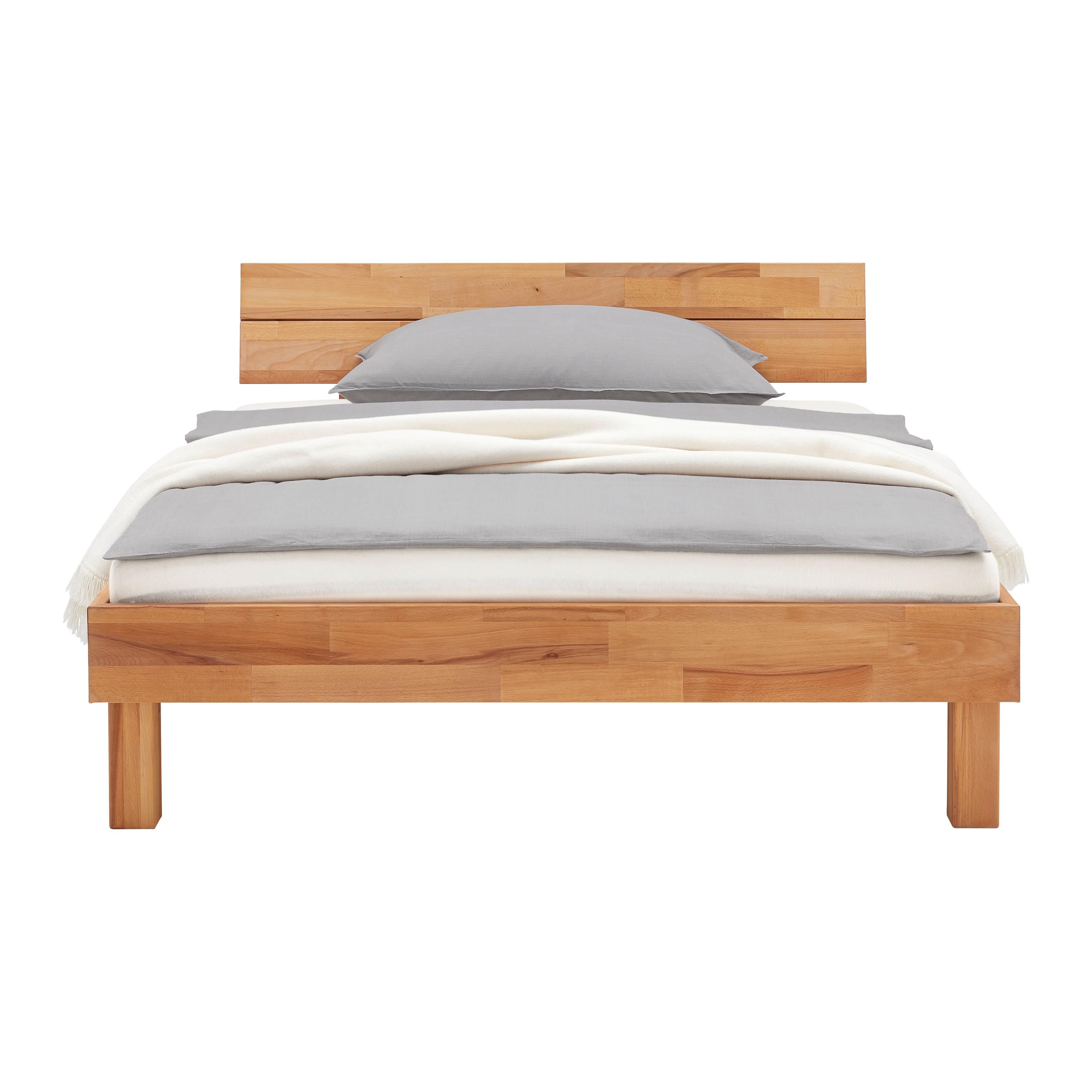 Bett aus Massiv Holz ca. 140x200cm - Naturfarben, KONVENTIONELL, Holz (140/200cm) - ecoTree