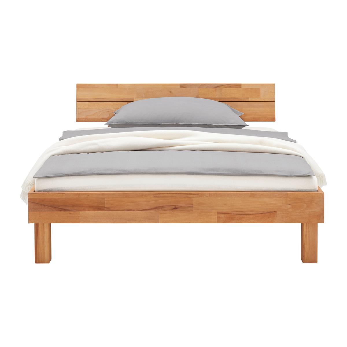 Bett aus Massiv Holz ca. 140x200cm - Naturfarben, KONVENTIONELL, Holz (140/200cm) - ecoTree