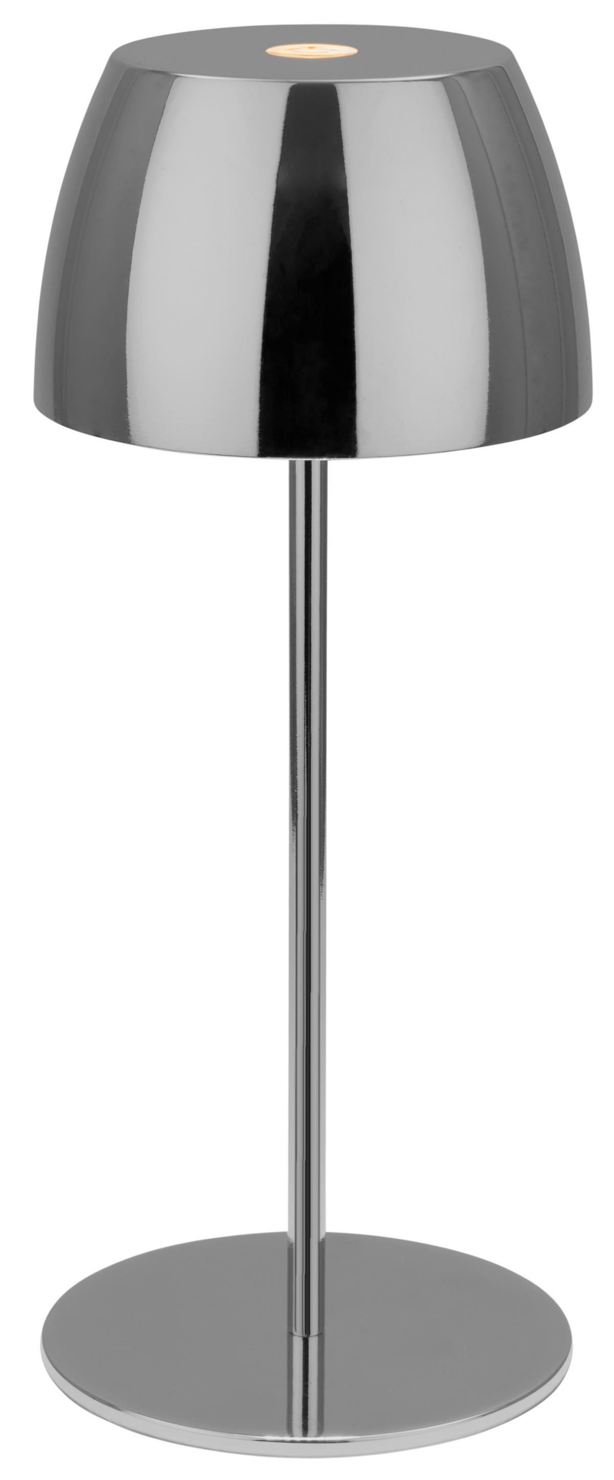 Akku-Tischleuchte Serina Mini Schwarzchrom max. 2,5 Watt - Schwarzchrom, MODERN, Kunststoff (8/20cm) - Briloner