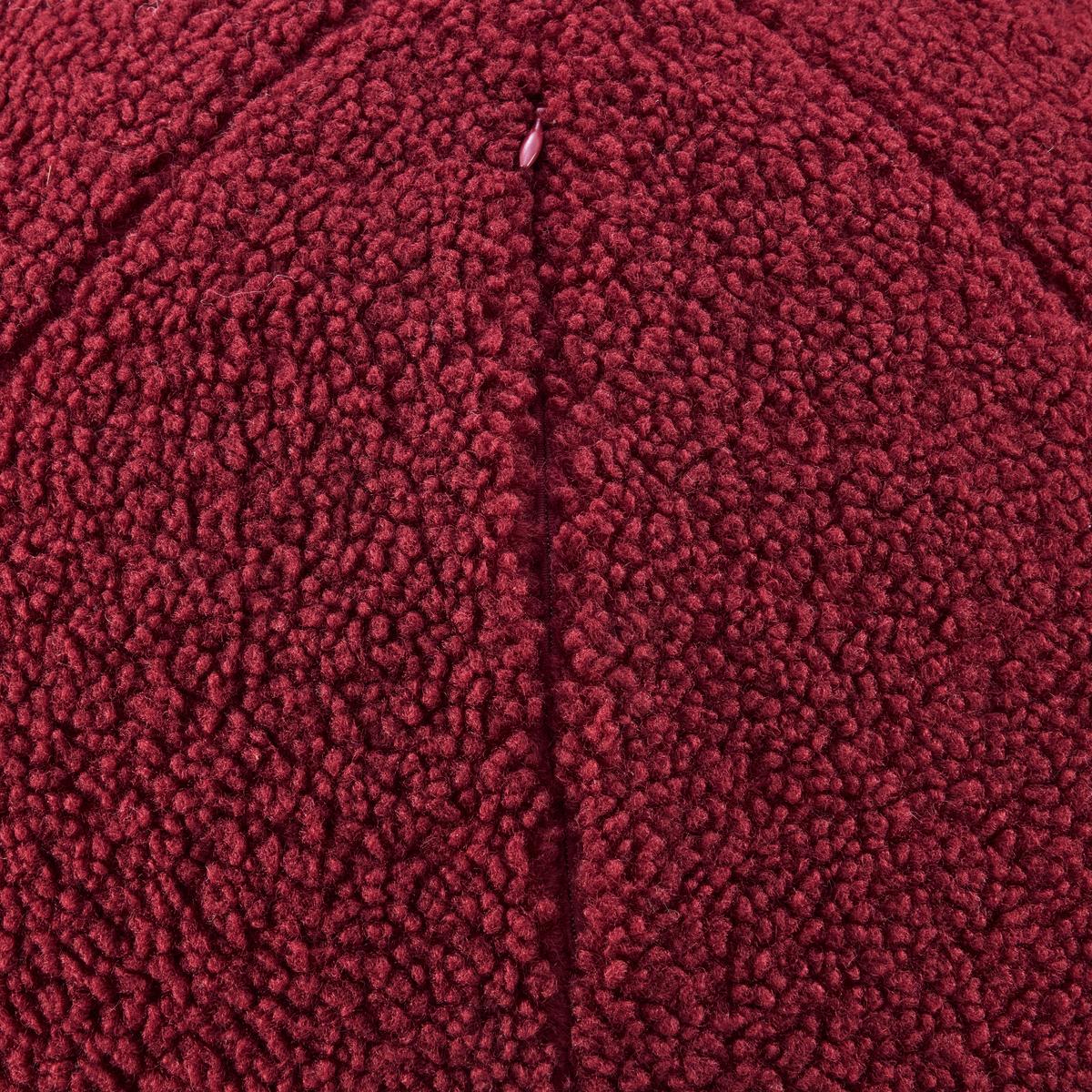 Pouf Ted Rot Ø ca. 45cm - Dunkelrot, Textil (45cm) - Mömax