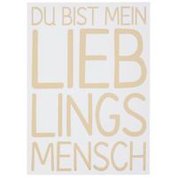 POSTKARTE GOLD - Goldfarben/Schwarz, MODERN, Papier (10,5/14,8cm)