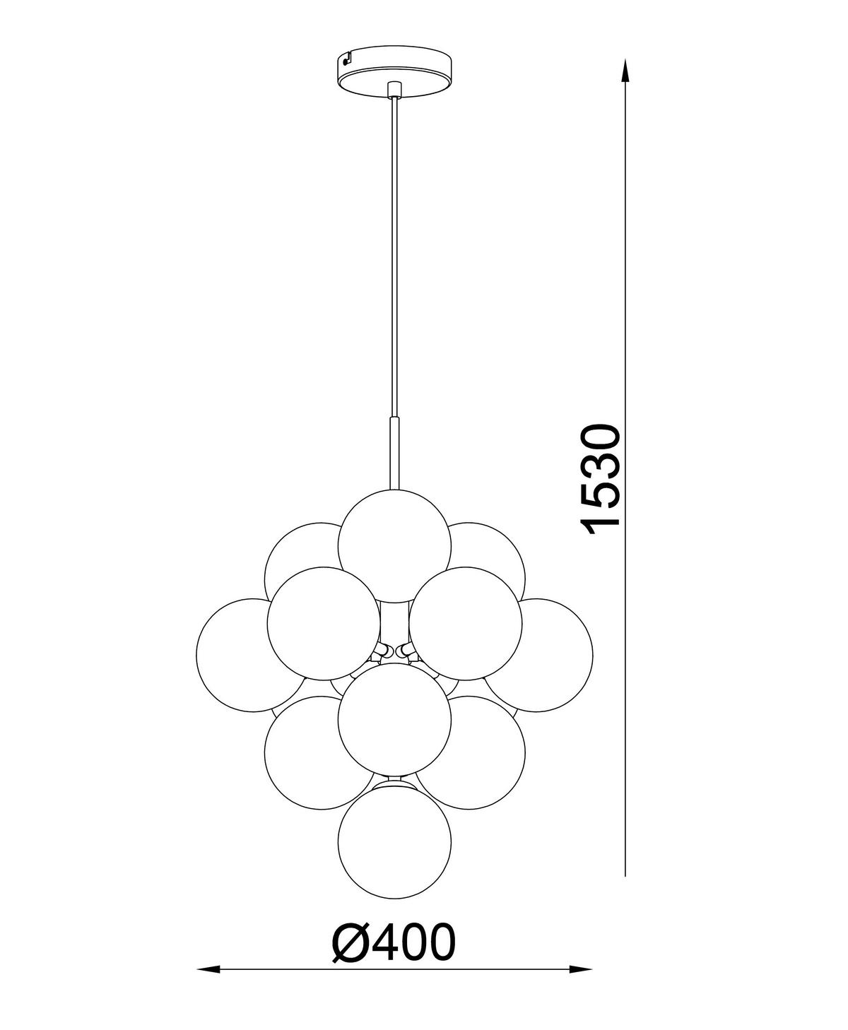 LAMPA WISZĄCA PANTHEA - czarny, Trend, metal/szkło (40/153cm) - Novel