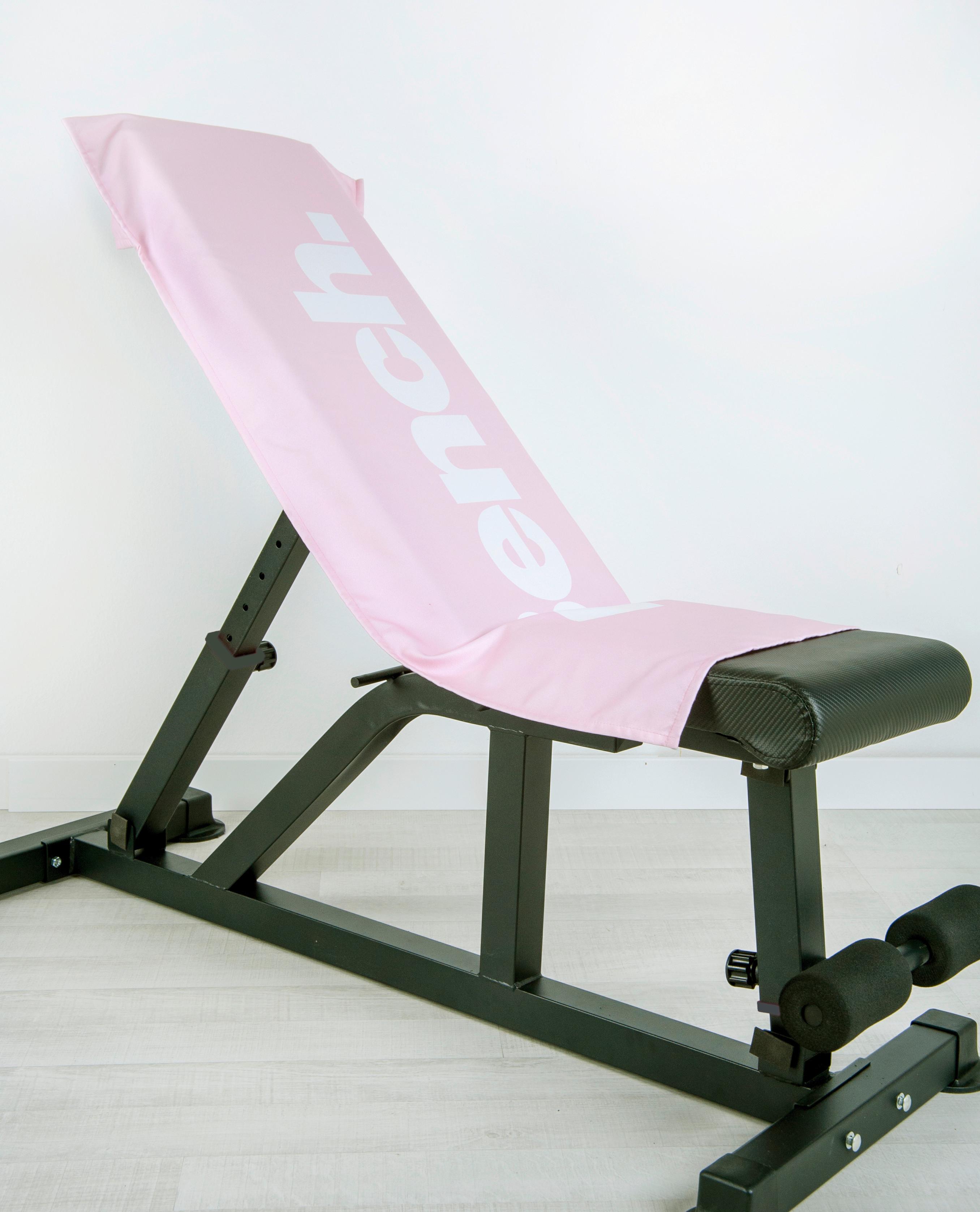 RĘCZNIK SPORTOWY FITNESS-TUCH - jasnoróżowy, Konventionell, tkanina (50/110cm) - Bench