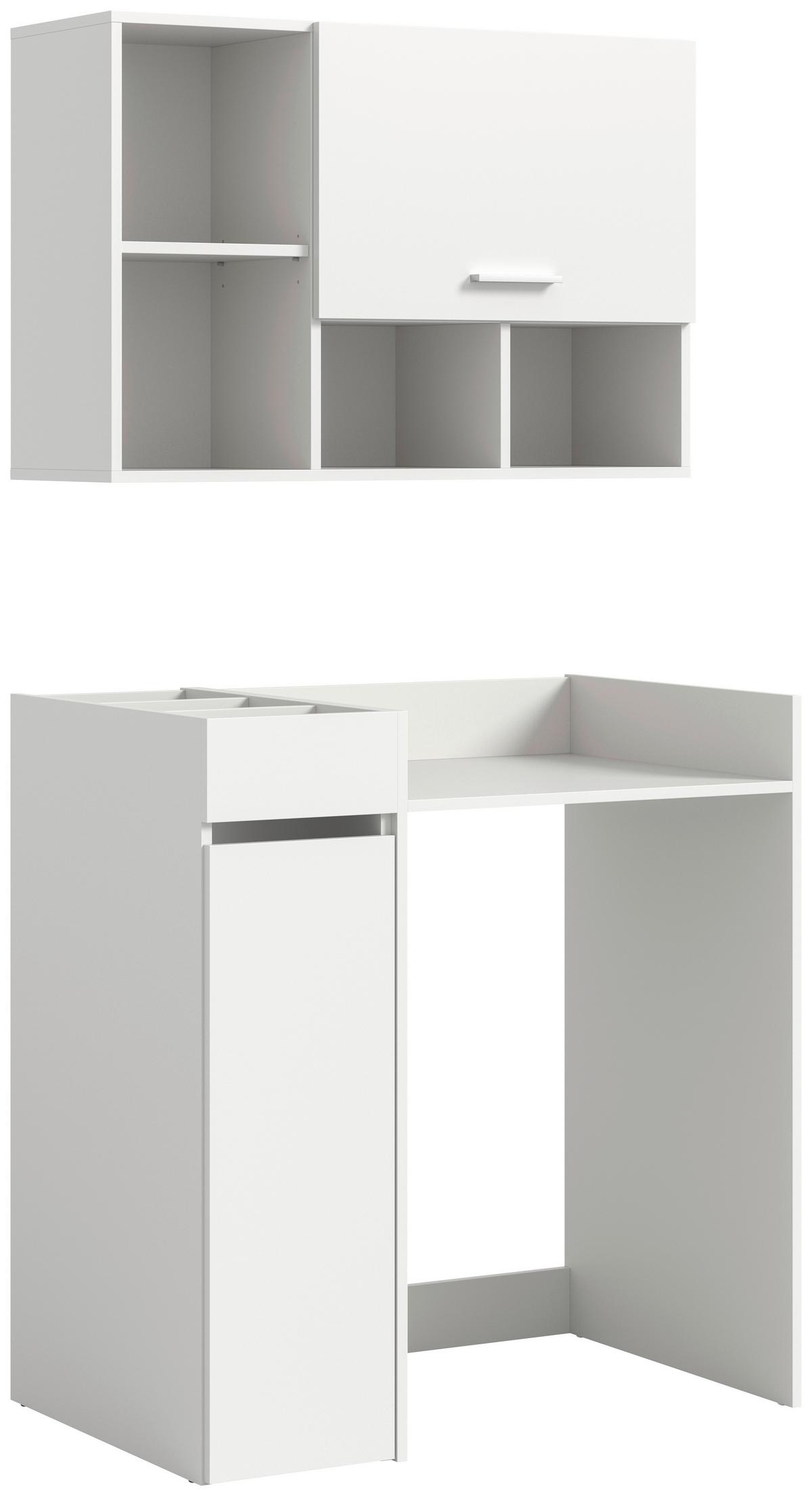 Waschmaschinenschrank Free Weiß - Weiß, Basics, Holzwerkstoff/Kunststoff (95/195/60cm) - MID.YOU