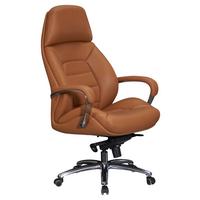 Drehstuhl Amstyle Hellbraun ca. 67x140x67cm - Hellbraun/Alufarben, MODERN, Leder/Kunststoff (67/140/67cm) - MID.YOU